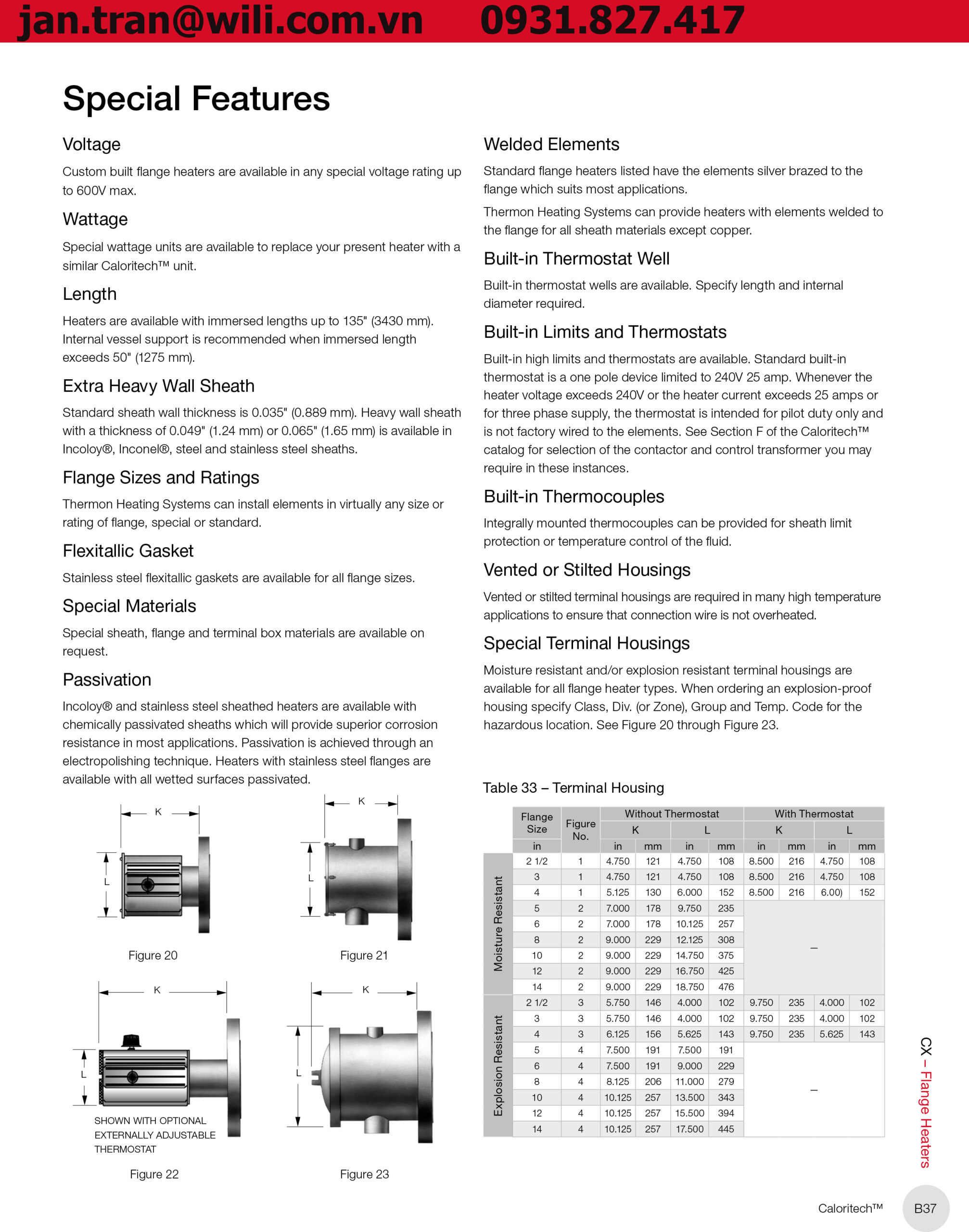 flange heater CxC CXF CXI
