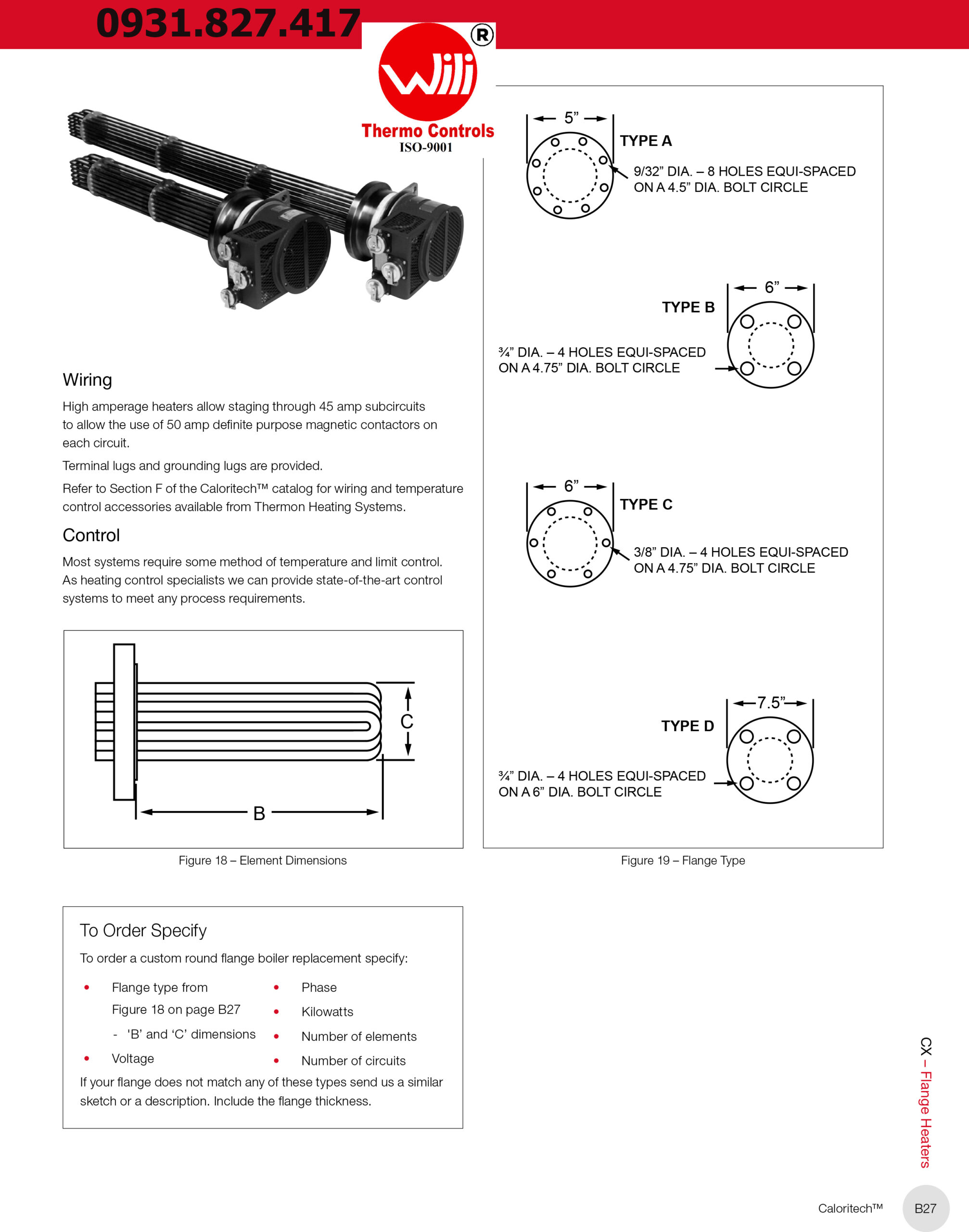 flange heater CxC CXF CXI