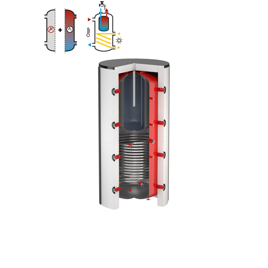 Bồn chứa nước nóng kết nối đa hệ thống Combi FlexTherm KPS